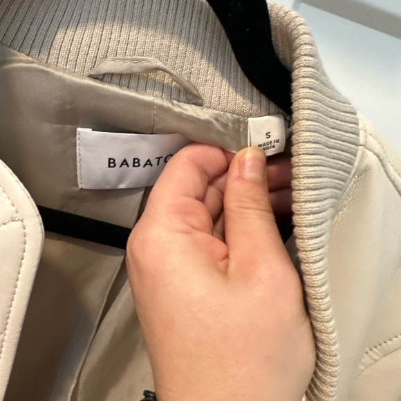 Aritzia small, NEW Babaton leather bomber jacket. - Picture 3 of 4